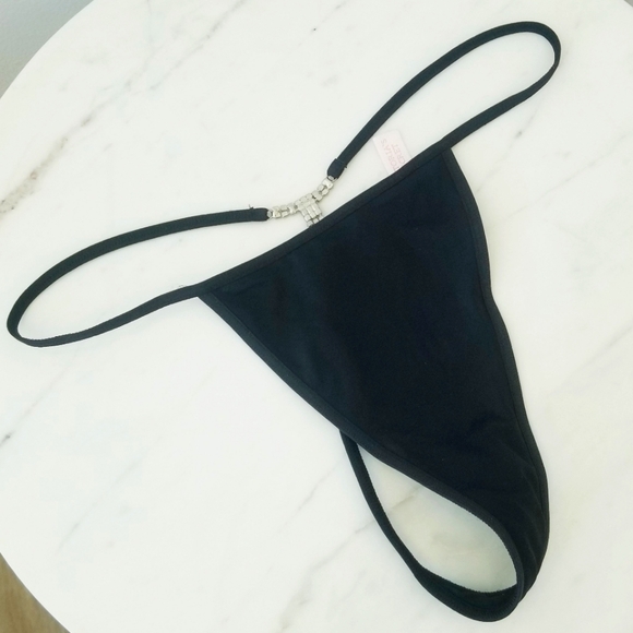 Victoria's Secret Vintage Very Sexy Rhinestone Crystal Element Thong Panty NWT - Picture 5 of 13